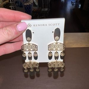 Kendra Scott Emmett Filigree Chandelier Dangle Earrings - Gold